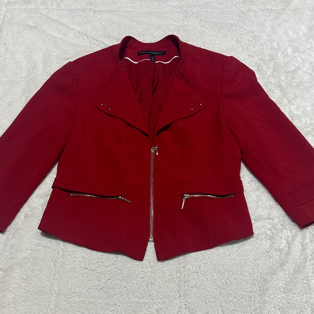 White House Black Market | size 4 | red blazer jacket